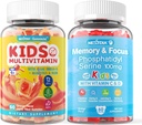 2 Pack Phosphatidylserine συμπλήρωμα για τα παιδιά + 2 Pack παιδιά πολυβιταμίνες gummes