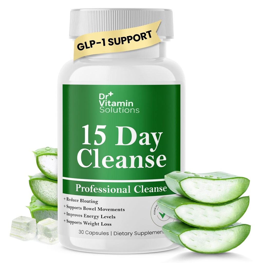 DR VITAMIN SOLUTIONS 15 Ημέρα Καθαρίστε το Detox για τις γυναίκες, GLP-1 Υποστήριξη - Φυσικό Colon & Detox Καθαρίστε για την απώλεια βάρους - Αναπλήρωση & Δυσκοιλιότητα Ανακούφιση - Φλούζες Τοξίνες & Υποστηρίζει Ανοσία - 30 Ct.