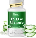 DR VITAMIN SOLUTIONS 15 Day Gut Cleanse Detox for Women, GLP-1 Support - Natural Colon & Detox Kilo kaybı için Temiz - Bloating & Constipation Relief - Flushes Toxins & Supports Immunity - 30 Ct.