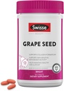 Swisse Grape Seed Capsules Antioksi Herbal Supplement | Grapeseed Polyols Supplement + Antioksit C | Skin Health & Collagen Production | 300 Tablet