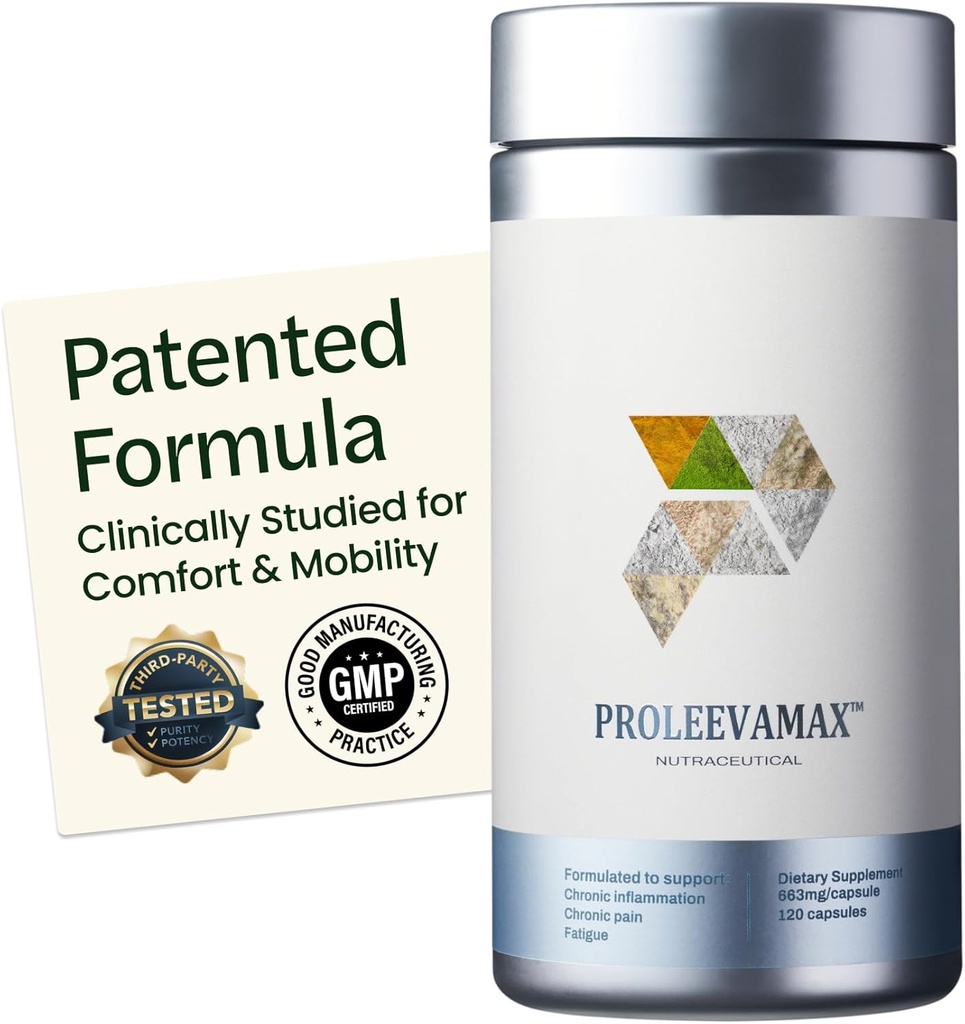 Nutraceuticals Supplements - Nerve Support Supplement, Muscle & Joint Support Supplement, with Curcumin and Resveratrol - 13 All- Natural Non-GMO Malzemeler - 120 Capsules