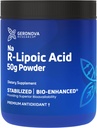 Geronova Research Bio-Enhanced Na R-Lipoic Acid Toz, 50g - 4 Ay Supply - Esnek Dosage için R Alfa Lipoic Acid Toz - Easy Mix & Geliştirilmiş Abxia Nerve Support Supplement