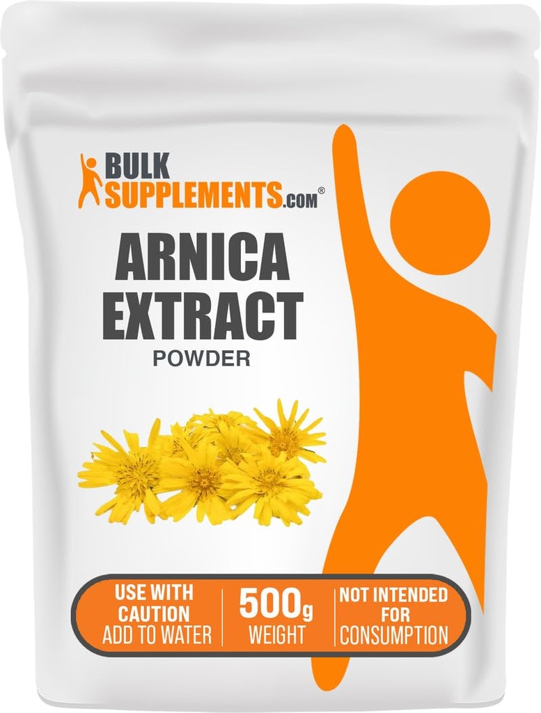 BulkSupplements.com Arnica Extract Toz - Herbal Supplement, kuru Arnica Çiçeklerinden, Vary Per Use, 500g (1.1 lbs) (kırda 1)