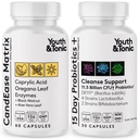 Gençlik ve Tonic Oregano & Caprylic Asit Gut Health Supplement with Probiyotiks & Herbs for Gut Flora Balance, Digestive & Intestinal Health and Immune Support – 90 Capsules