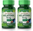 Doğanın Gerçek Melatonin 12 mg, Natural Berry Flavor, 60 Kont, Multi (Pack of 2)