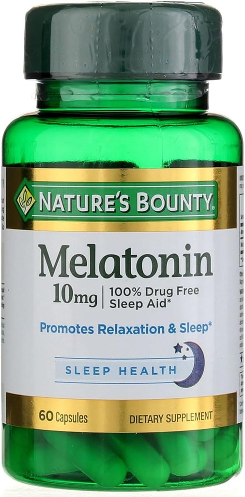 Nature's Bounty Melatonin 10 mg Capsules 60 ea (Pack of 2)