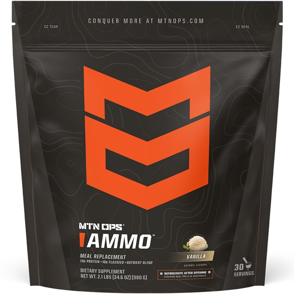 MTN OPS Ammo Protein Meal Replacement Powder - 28 Σερβιέτες, Βανίλια
