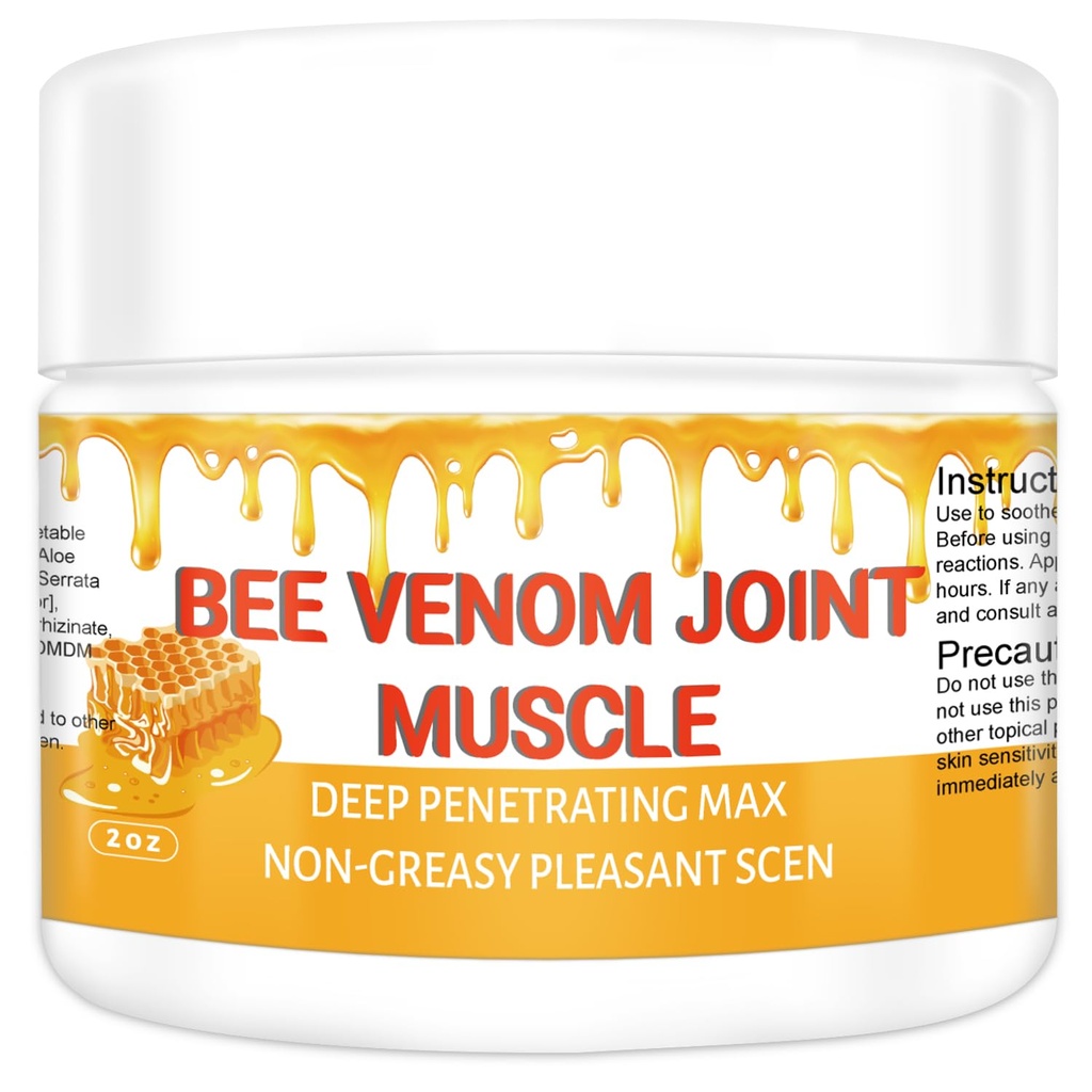Βιολογική Bee Venom Θεραπεία Ορού, Επαγγελματική κρέμα απελευθέρωσης μυών & μυών - 24 ώρες Καταπραϋντική αποτελεσματική απελευθέρωση για πλάτη, λαιμό, χέρι, πόδι, γόνατο, μύες, ώμος, ισχίο, νεύρο