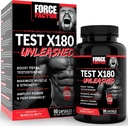 FORCE FACTOR Test X180 Erkekler için Kas oluşturmak, Güçlüliği artırmak ve Performansı Geliştirmek, Erkeklerin Sağlığı için 90 Capsules