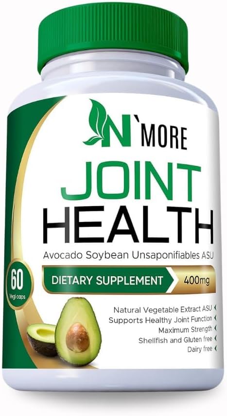 N'More Aoka Soybean Unsaponifiables Ortak Sağlık Supplement 400 mg, Non-GMO, Süt, Gluten & Shellfish Free, 60 Day Supply, One Capsule Per Day Supply, One Capsule Per Day