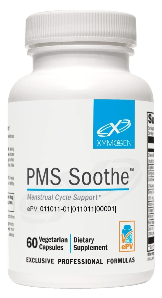 XYMOGEN PMS Soothe Rise Support Supplement for Women - with Dong Quai, Chaste Tree Extract, Dandelion, Ginger & Licorice Root - Vegan + Gluten Free (60 Capsules)