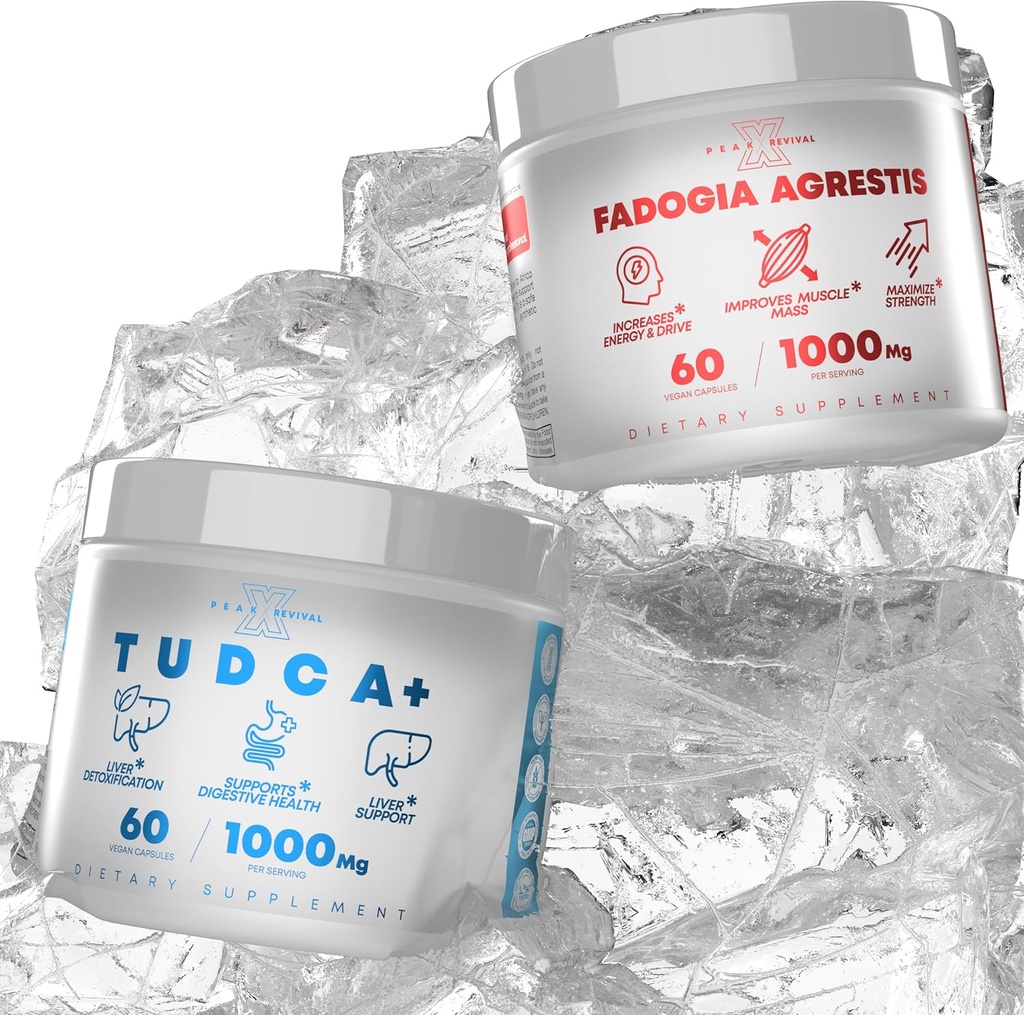TUDCA+ Fadogia Agrestis Salt Supplement for Liver Support, Potent Extract to improve Energy, Performance & Muscle Mass (60 Capsules)