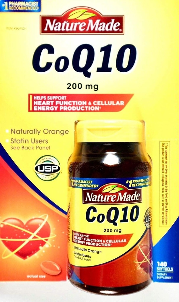 Doğa Made Coq10 200 Mg, Doğal Orange, Değer Boyutu,140 Kont Softgels