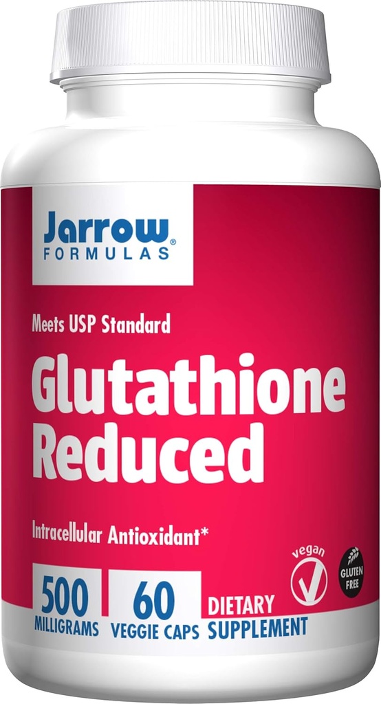 Jarow Formulas Μειωμένη γλουταθειόνη, Υποστηρίζει την υγεία του ήπατος, 500 mg, 60 κάψουλες λαχανικά