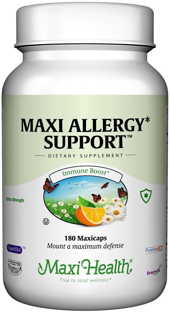 Maxi Health Alerji Destek C MSM Sinus & Nasal Health ile C vitamini, 180 Kont