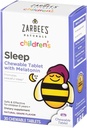 Zarbee's Kids 1mg Melatonin Chewable Tablet, Drug-Free & effective Sleep Supplement, Easy to Take Natural Grape Flavor Tablets for Children Ages 3 and Up, 30 Count