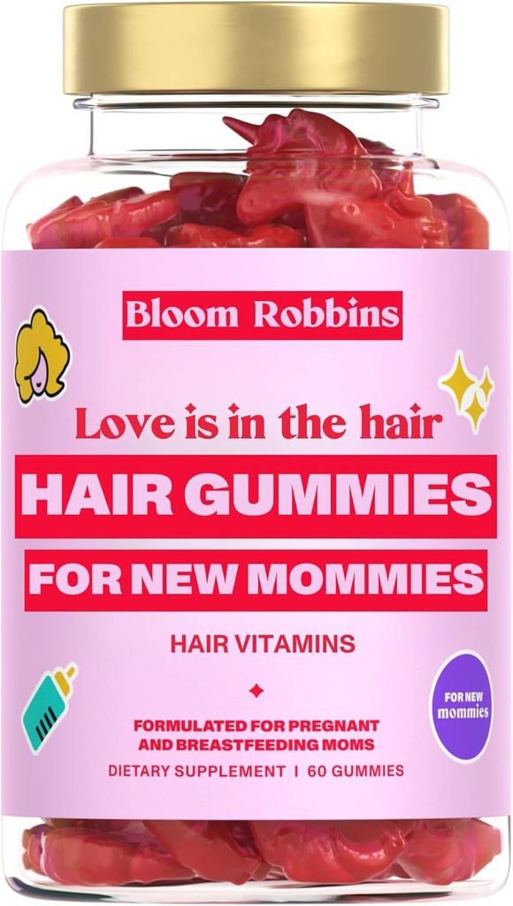 Gummy μαλλιών Προγεννητικές βιταμίνες για γυναίκες Εγκυμοσύνη με βιταμίνη Β6 - Pre Natal Multivitamin για γυναίκες & φολικό οξύ - 60 προγεννητική Gummies μαλλιών με φολικό οξύ (1Pack)