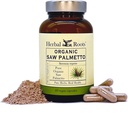 Herbal Roots Organic Saw Palmetto Capsules | hizmet başına 1.000 mg | 60 Organik Vegan Capsules