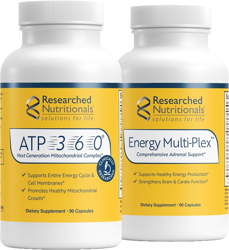 Enerji Desteği için Beslenme Erkekler ve Kadın Vitaminleri - Optimize Edilmiş Enerji Duo - Adrenal Destek & Mitochondrial Supplements Optimal Hücreleri Enerjiyi Teşvik Etmek - ATP 360 & Enerji Multi-Plex