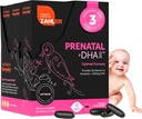 Zahler DHA & Folate ile Prenatal Vitaminleri - DHA Supplements & Prenatal Multivitamin for Mother and Child - Kosher Prenatal DHA Prenatal Vitaminleri Demir, Pre Natal Softgels (180 Kont)