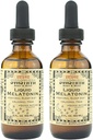 SVASTHYA BODY & MIND Liquid Melatonin - Doğal Uyku ve Çocuklar için Alkol Ücretsiz, ABD'de Yapıldı, 2 oz, 2 oz, 2 paket