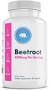 Beetroot Capsules - hizmet başına 1300 mg, 60 Capsules, 30 Hizmet - Vegan, Non-GMO - ABD'de Made in The USA - Premium Beetroot Supplement for Yetişkinler