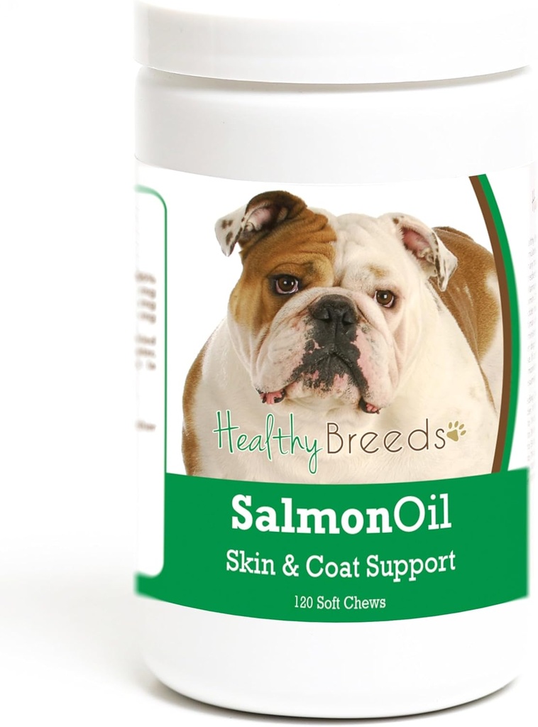Sağlıklı Breeds Bulldog Salmon Oil Yumuşak Chews 120 Kont