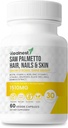 Saç, Nails & Skin Care with – Saw Palmetto, Biotin, Amla - 60 Non-GMO, Gluten Free, Veggie Capsules for Men and Women