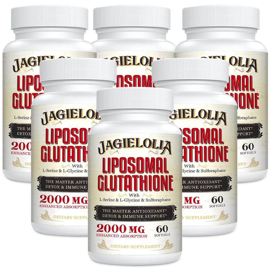 Liposomal Glutathione 2000 mg with L-Serine, L-Glycine & Sulforaphane – Active L-Glutathione Unique Formulation to improve Abpole - Master Antioksi, Detoxing & Immune | 360 Softgels