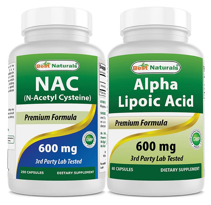 En İyi Doğal NAC 600 mg & Alfa Lipoic Asit 600 mg