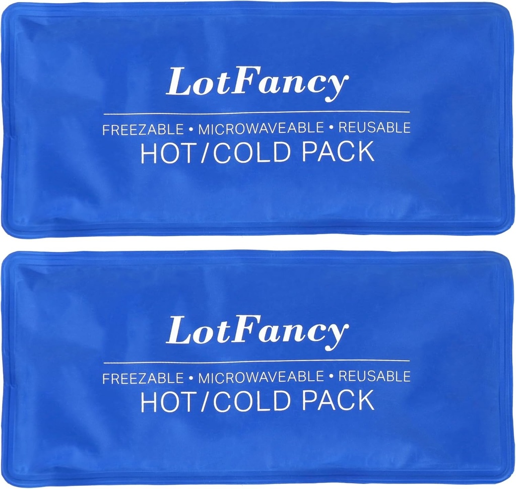 LuFancy Buz Paketi Injuries, Pack of 2, FSA HSA Eable, Reusable Hot Cold Pack for Terapi, Soğutma veya Isıtmalı İlk Yardım için, Back Omuz Baş Ayakları Ağrısı Yardımı, 11 x 5 Inches