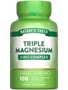 Nature's Truth Triple Magnesium Complex Supplement | 100 Capsules | 420 mg Magnesium Oxide, Citrate & Aspartate | Non-GMO & Gluten Free