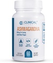 Κλινικές Επιδράσεις Ashwagandha με Μαύρο Πιπέρι για Stamina και Calm - 60 κάψουλες Ashwagandha - Made in The USA