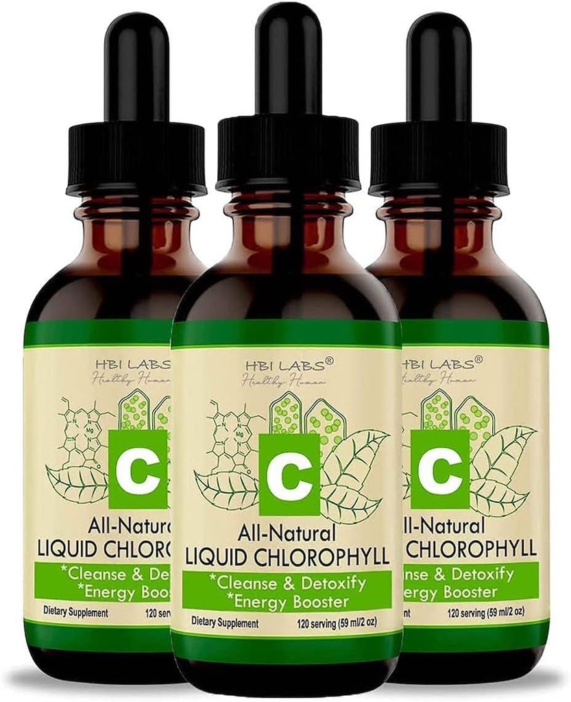 Chlorophyll Liquid Drops for Water Natural Chlorophyll Mechanic (3 Pack)