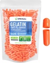 XPRS Nutra Μέγεθος 0 Κενές κάψουλες - 500 Count Empty Gelatin Κάψουλες - Χάπια DIY Καψάκιο Γέμισμα - Καθαρά καπάκια τζελ Μπόβιν Χάπι για Do-It-Yourself Συμπληρώματα (Orange)