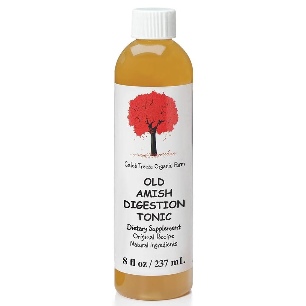 Caleb Treeze Digestion Tonic (Formerly: Stops Acid Reflux) 8 oz – Old Amish Formula | Fast-Acting Natural Digestive Support for Occasional Heartburn, Indigestion and Bloating Relief