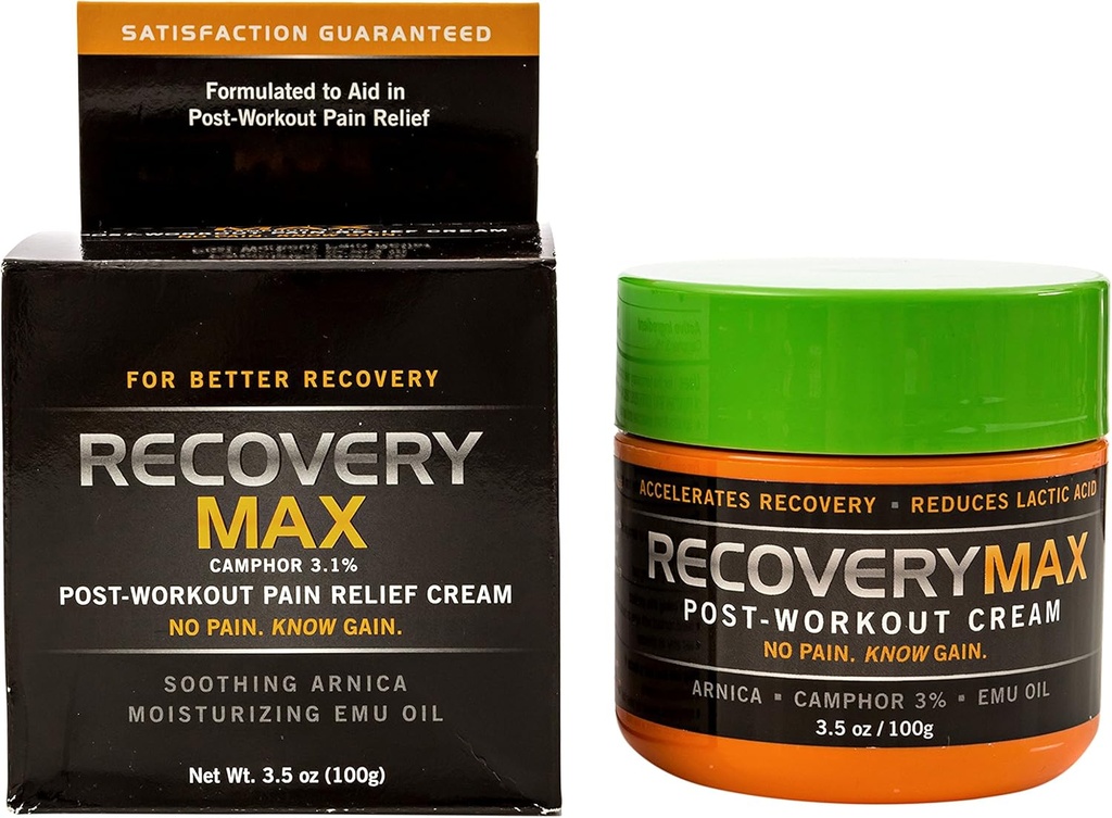 RecoveryMax – Κρέμα γυμναστικής Post – Για χρήση σε Fitness Πρόγραμμα γυμναστικής για την ταχεία αποκατάσταση μυών – Μείωση της μυϊκής ευαισθησίας - Επιστροφή στην άσκηση ταχύτερη – συμπλήρωμα αποκατάστασης – 3,5 oz