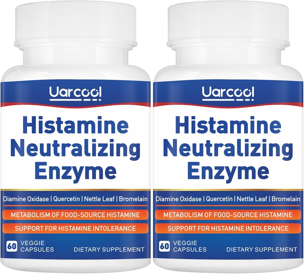 DAO Enzyme Supplement Histamine Diamine Oxidase Supplement for Smooth Digestion - Made in USA - 60 Softgels (2 Μπουκάλια)