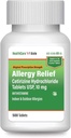 HealthCareAisle Anti Anti Anti Anti Allergy Relief - Cetirizine Tablet Tabletleri USP, 10 mg - 500 Tablet - Orijinal Prescription Strength Alerji ilaçları, 24 Saat Yardımı