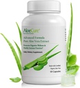 AloeCure Organik Aloe Vera Capsules, 130,000 mg İç Aloe Broşür Hizmet başına Eşlikli, Gut Health & Digestive Comfort, Stomach Acid Buffer, Natural Immune Supplement, Aloin Free, 60 Capsules