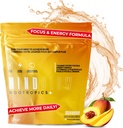 Nootropic Brain Supplement for Energy, Focus & Mood with Caffeine, L-Tyrosine, Teacrine & Alpha GPC – for Gamers, Gym Enthusiasts, Students & Entrepreneurs- 30 Services (Peach Mango)
