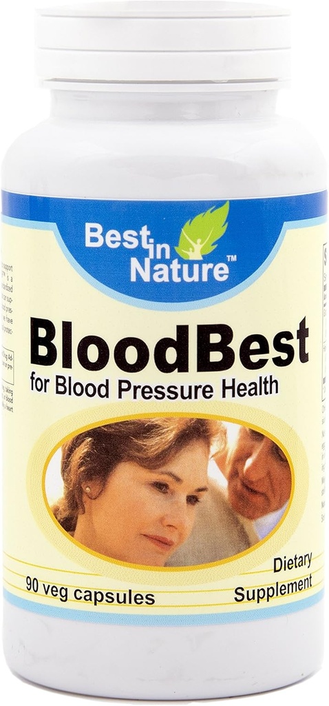 Bloodbest - Mega Natural®-BPTM ile kan basıncı sağlığı, Cardiovascular Destek*, 90 Veg Capsules