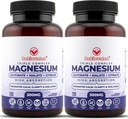 Triple Kompleksi Magnezyum Supplement - Glycinate, Citrate & Malate for General Well-Being – Natural, Vegan, Non-GMO Capsules (300 mg) (2-Pack)