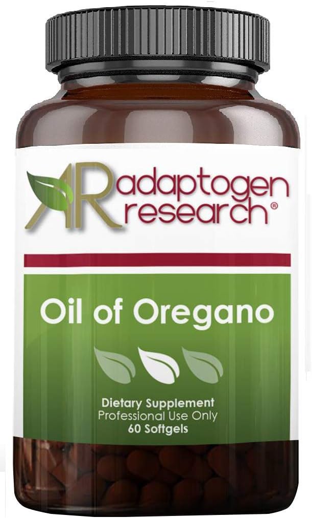 Oregano Softgels - Oregano Oil Supplement with Highly Interd Carvacrol - Supports Intestinal Cleansing - Small Pills (60 Softgels) Gold