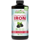 Neden Kadınlar için Doğal Sıvı Demir Supplement, Erkekler ve Çocuklar, Vegan Anemi, Sugar Free, Vegan, Non-GMO, Organik BlackBerry Flavor 16 Fl Oz