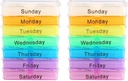 Pill columns, 2 PCS Pill Organizer 4 Times bir gün, 7 Günlük Pill Box Portatif Seyahat Pill Vakaları Vitaminler Balık Yağları Pills Supplements için Uygun Karşılama Kişisel Tıp Organizer