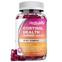 Women Men, Cortisol Gummies with Ashwagandha, Magnezyum, L-Theanine, Phosphatidylserine, B6 for Cortisol Detox, Relaxation, Sleep, Focus, Sugar-Free, Vegan, 60