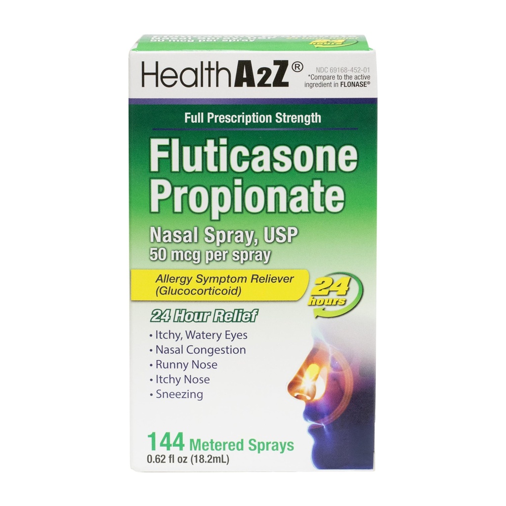 SağlıkA2Z® Fluticasone Capsule Nasal Mix | 50 mcg per Spray | 24 Saat Antihidrasyon | 144 parfüm | 0.62 fl oz. (18.2mL) (0.62 fl oz. (Pack of 1))