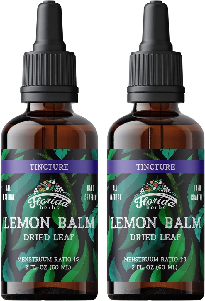 Limon Balm Tincture - Organik Limonlar - Limon Balm Ekstraksiyon - ABD'de Made - Organik 4 Fl Oz