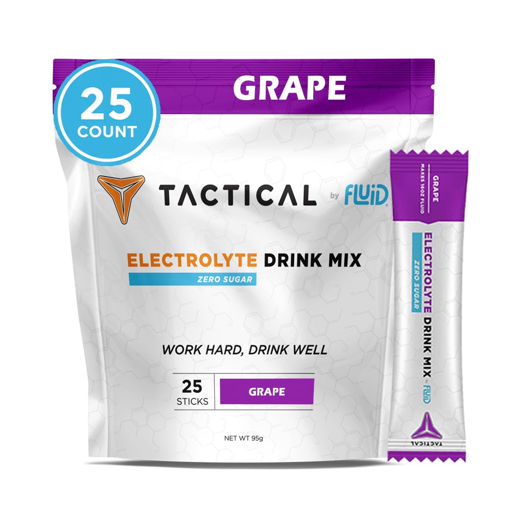 Akış Taktikleri - Zero Sugar, Keto Electrolyte Toz, Hydration Packets, Made in USA (Grape, 25 Count)